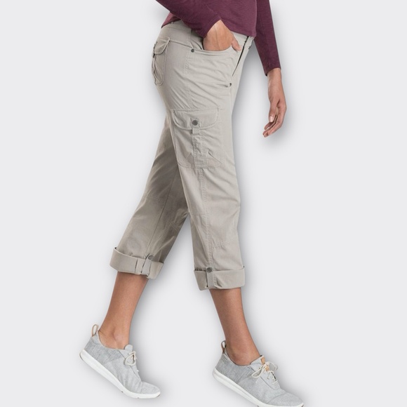 KUHL Women Splash Roll-Up Pants Cargo Hiking Gorpcore Outdoor Cabin Khaki Tan 10 - Picture 3 of 15